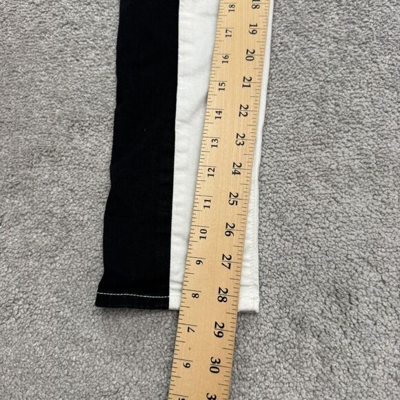 Rag & Bone Colorblock Skinny Ankle Denim Jeans Womens 30 Black White Mid Rise - Picture 9 of 14